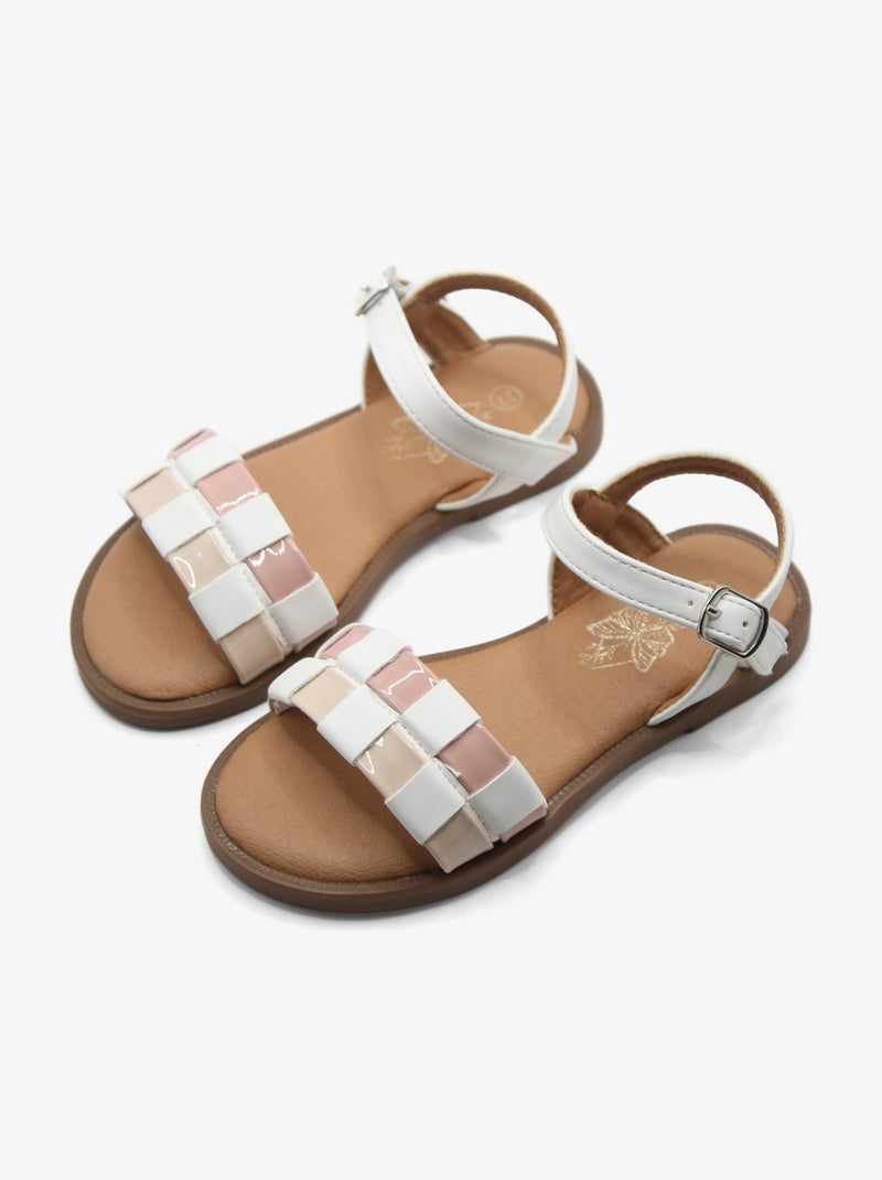 Sandales à brides Blanc - Kiabi
