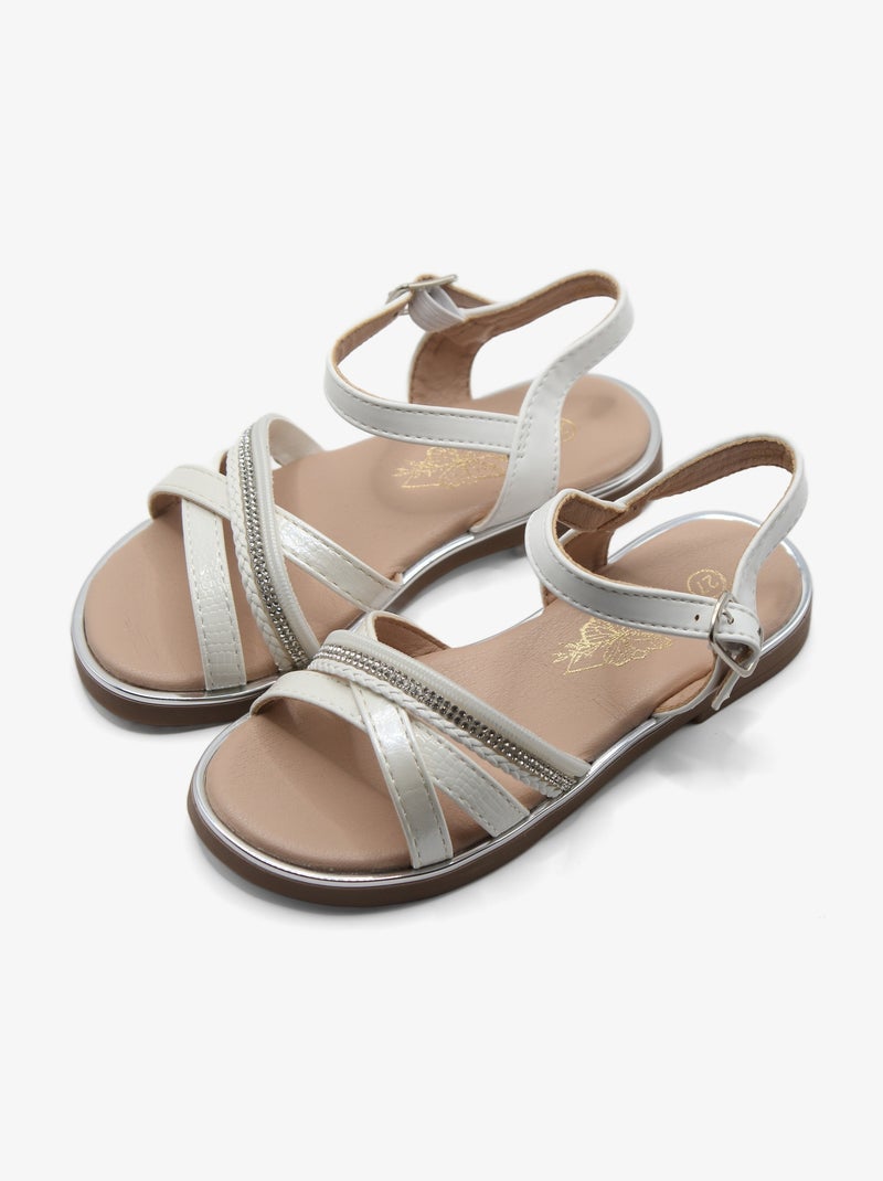 Sandales à brides Blanc - Kiabi