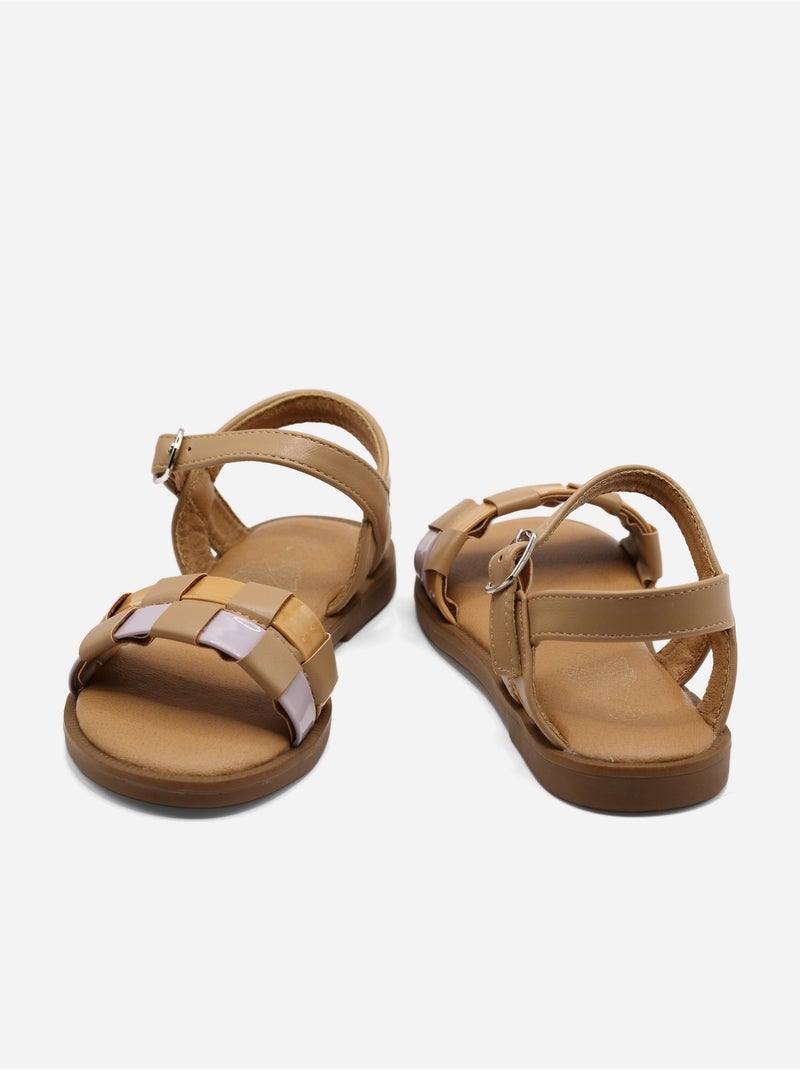 Sandales à brides Camel - Kiabi