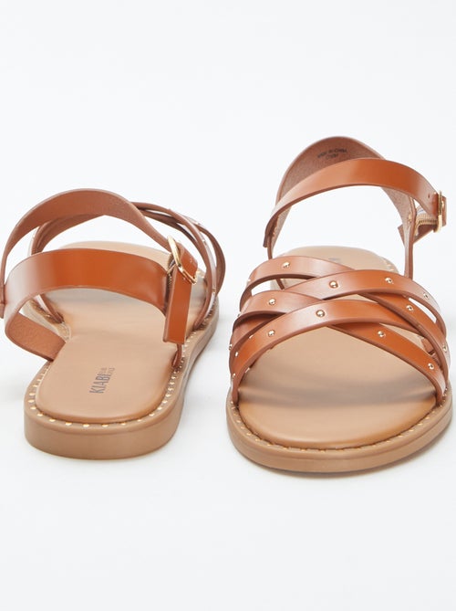 Sandales à brides cloutées - Kiabi