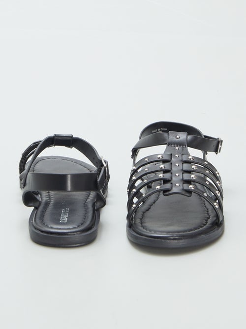 Sandales à brides cloutées - Kiabi