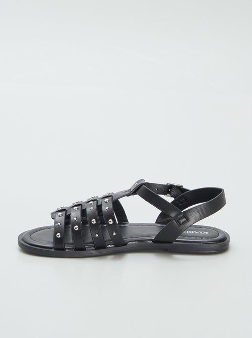 Sandales à brides cloutées - Kiabi