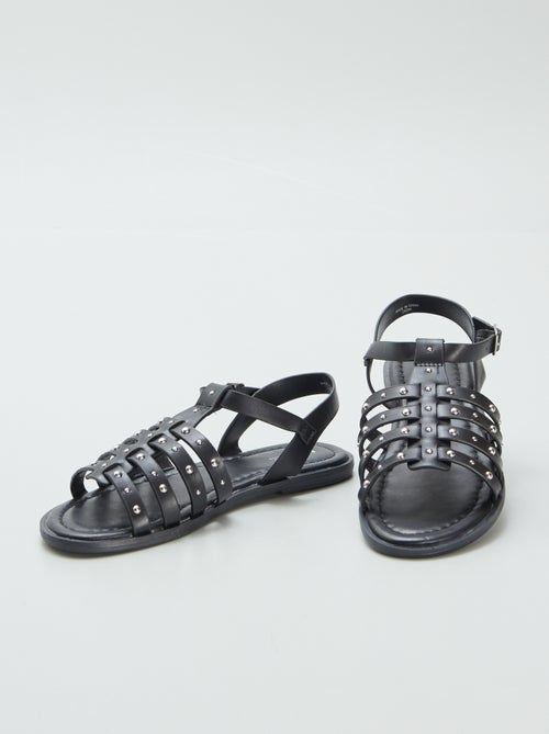 Sandales à brides cloutées - Kiabi