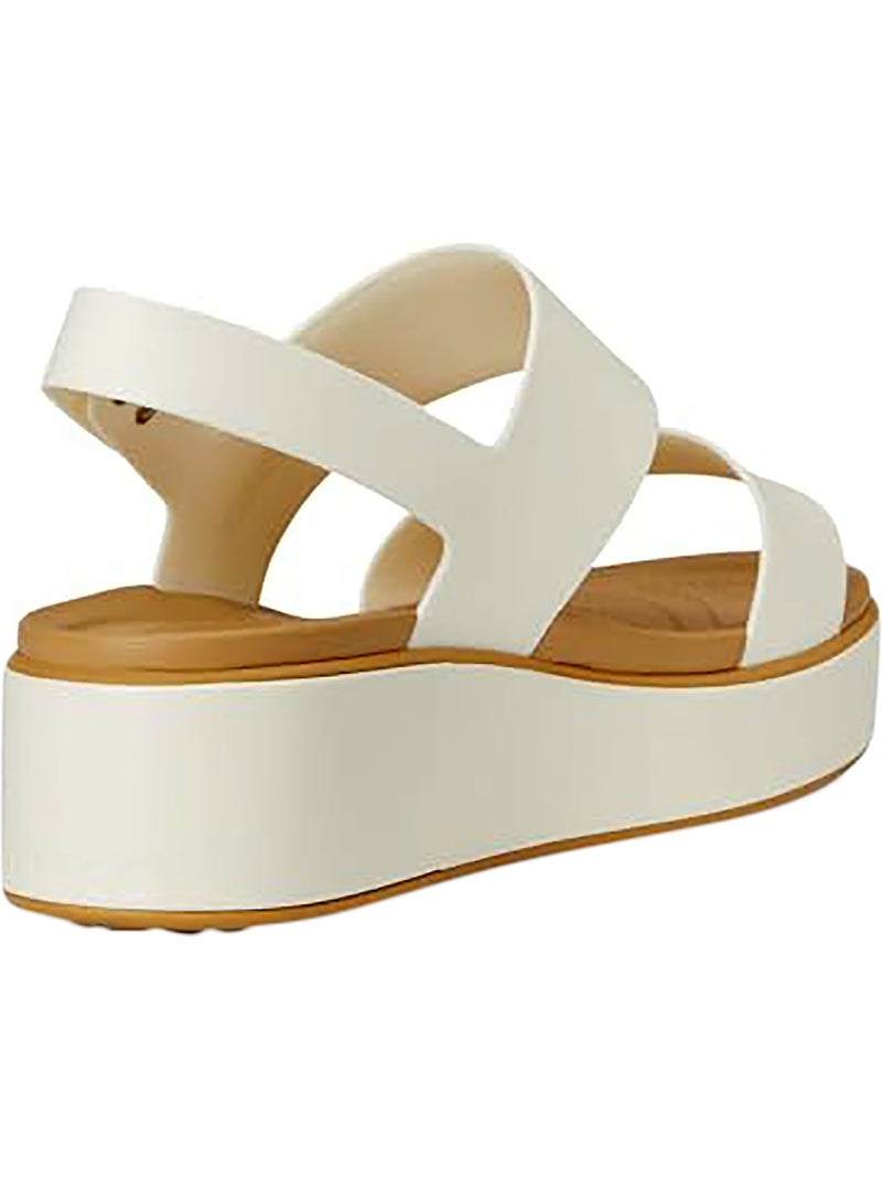 Sandales à Brides Crocs Brooklyn matte Wrap low Wedge Blanc - Kiabi