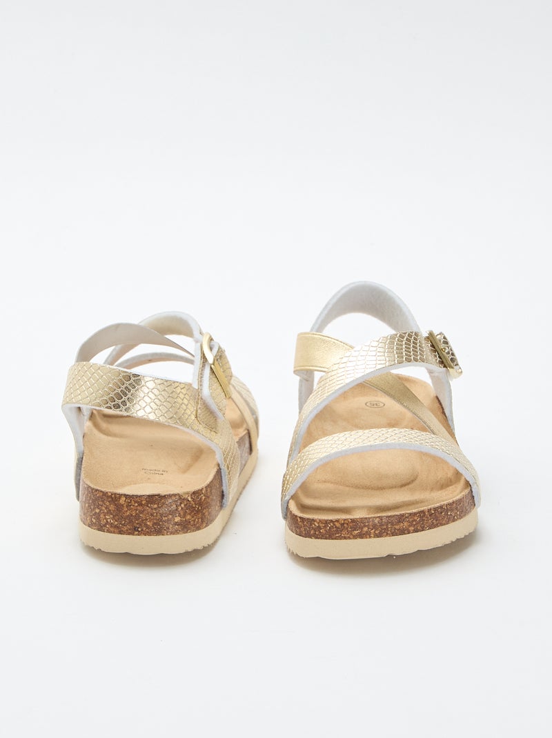Sandales à brides croisées Jaune - Kiabi