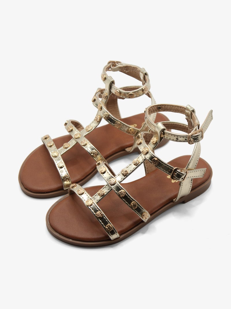 Sandales à brides Jaune - Kiabi