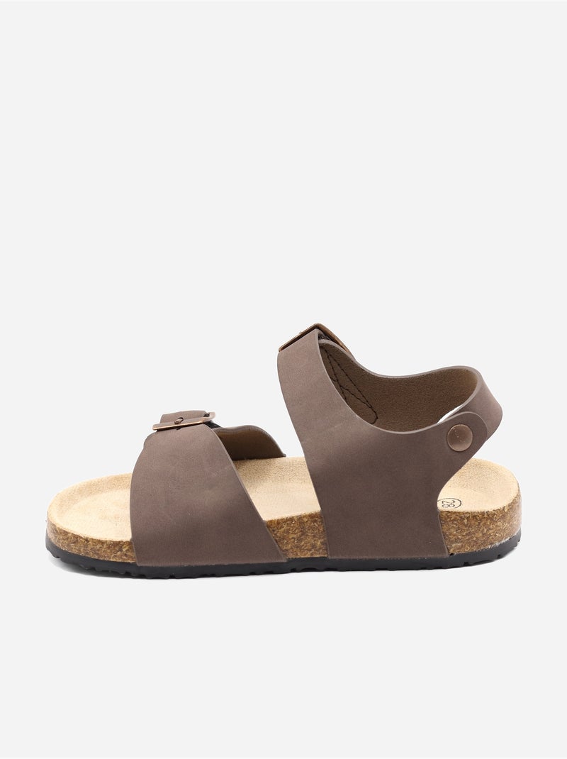 Sandales à brides Marron - Kiabi