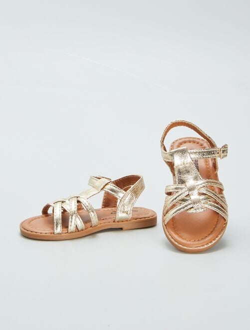 Sandales à brides métallisées - Kiabi