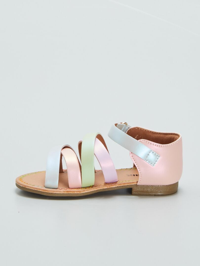 sandales multicolores
