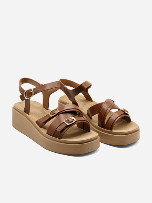 Sandales à brides multiples - Kiabi