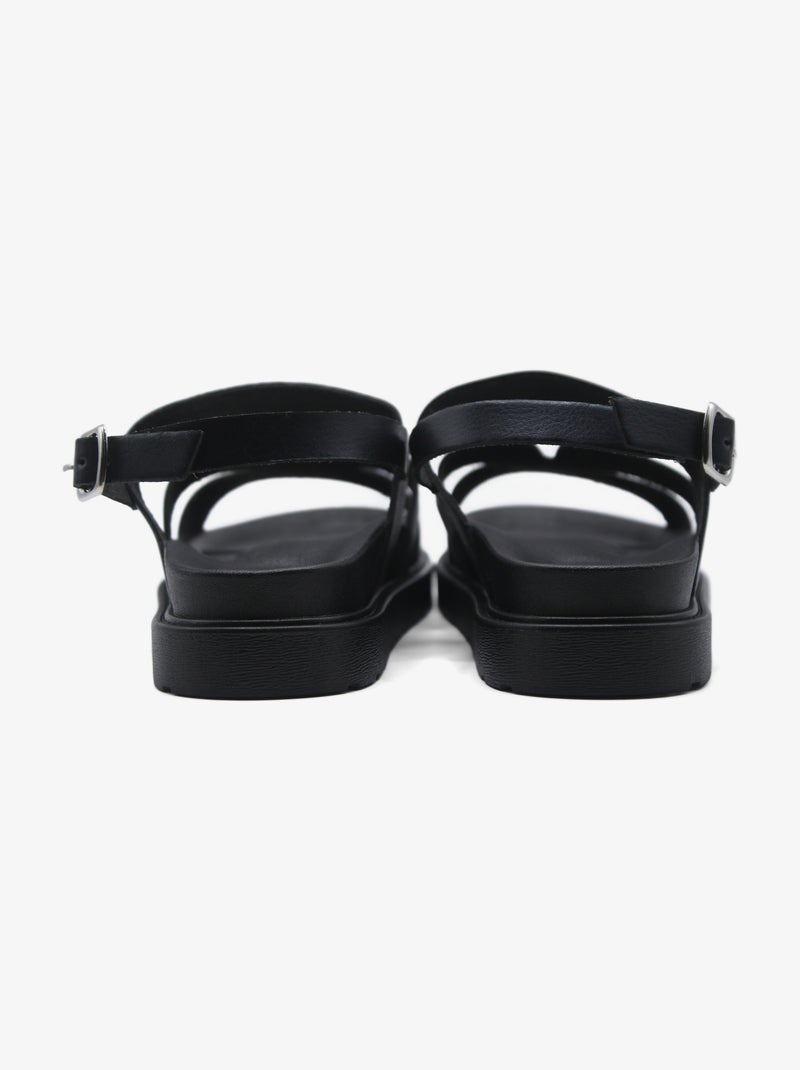 Sandales à brides Noir - Kiabi