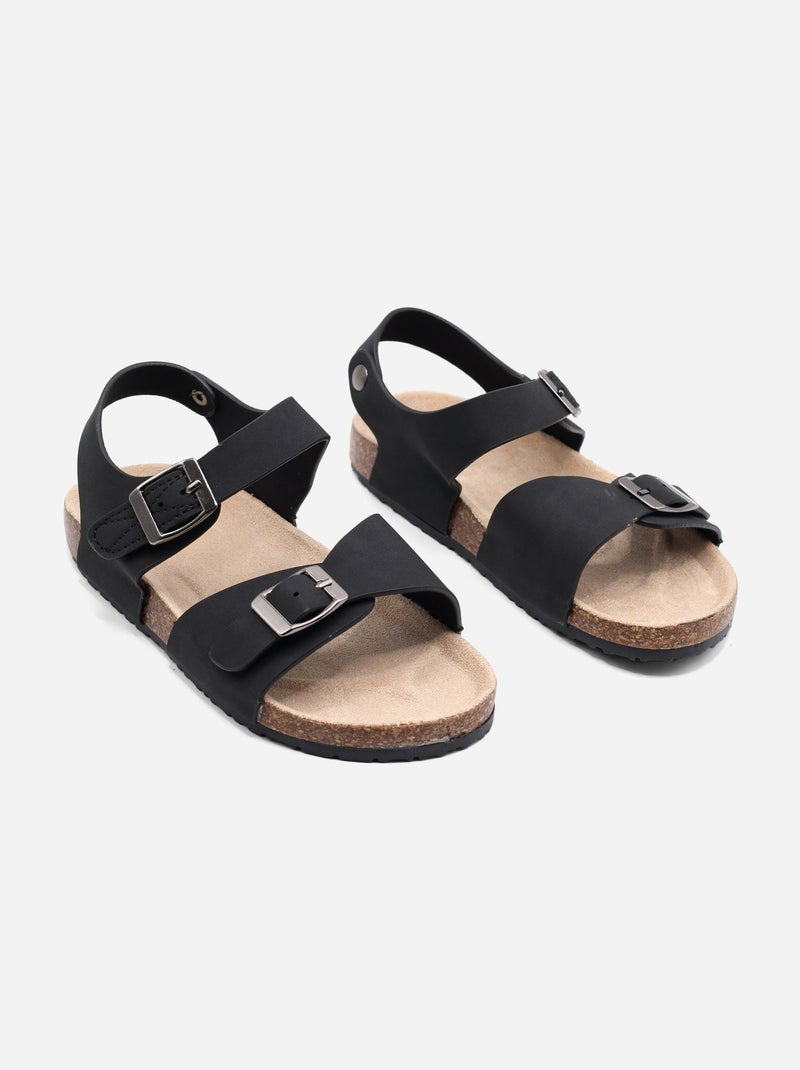 Sandales à brides Noir - Kiabi