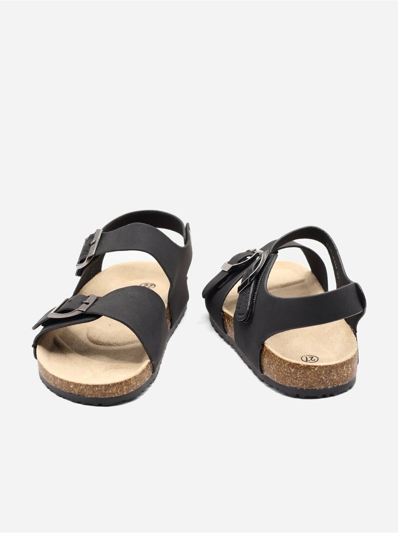 Sandales à brides Noir - Kiabi