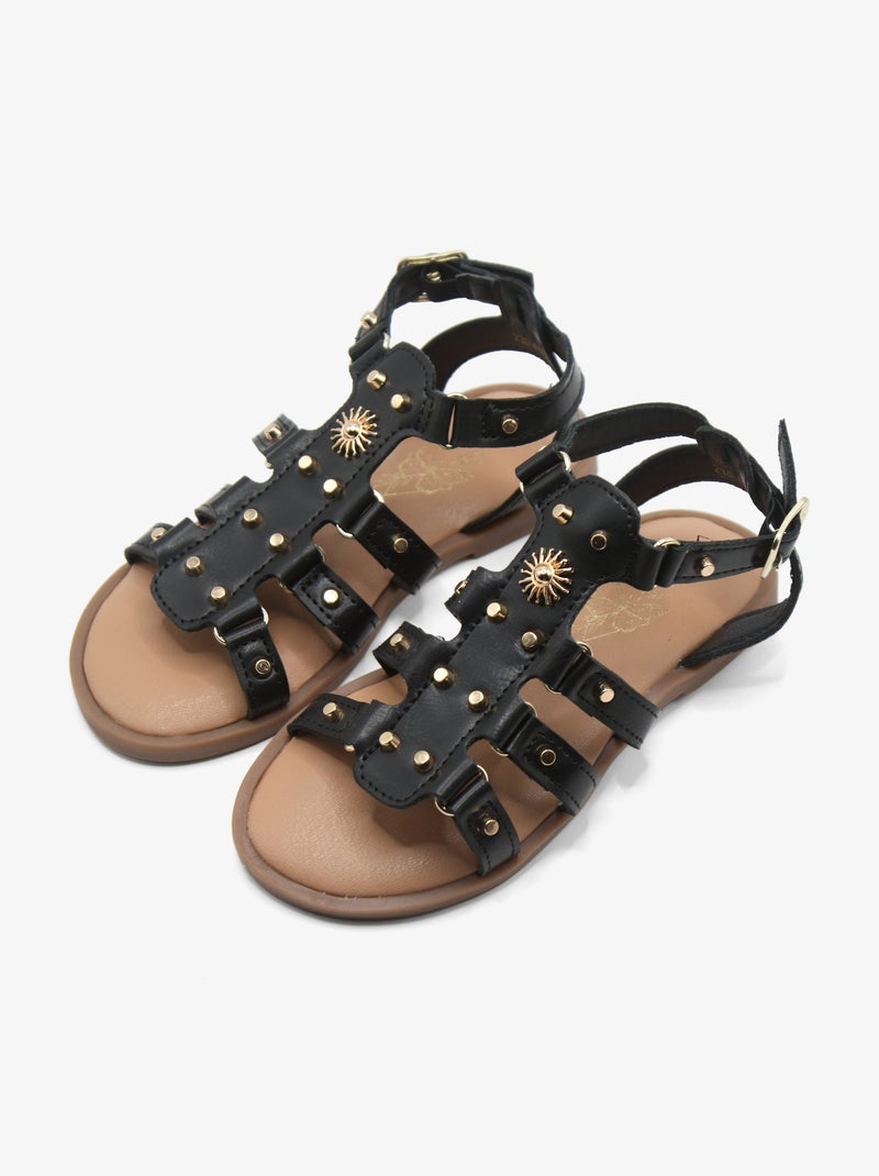Sandales à brides Noir - Kiabi