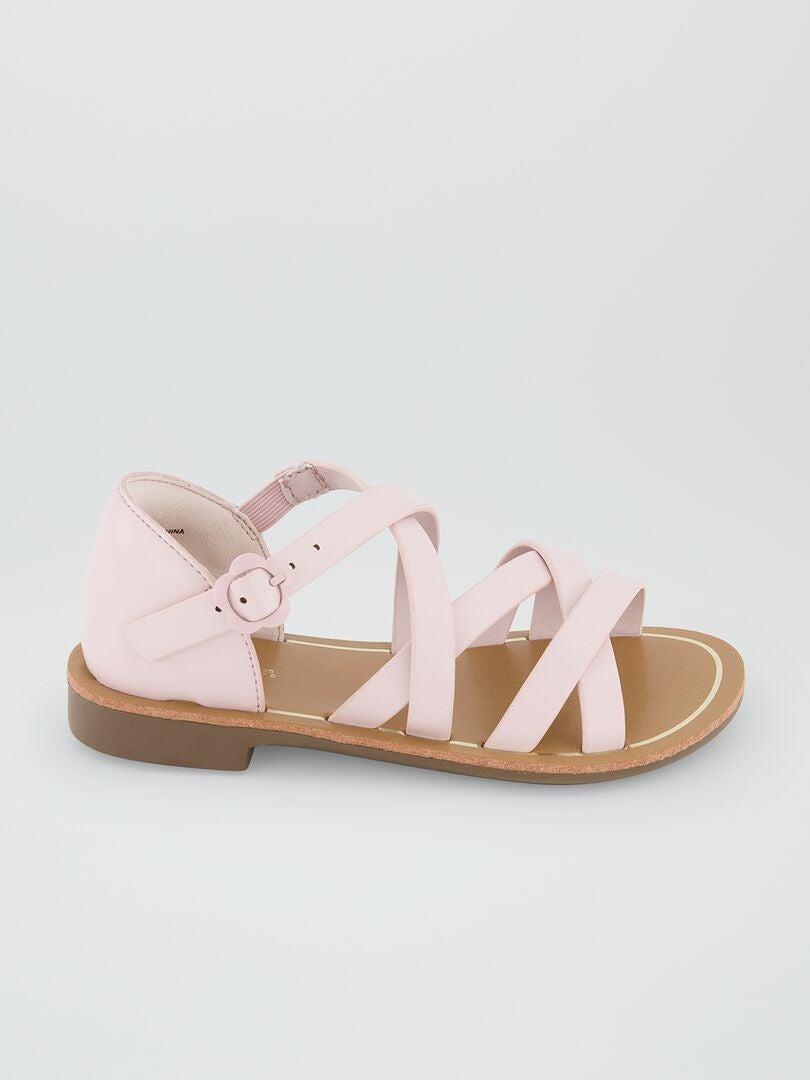 Sandales à brides Rose - Kiabi