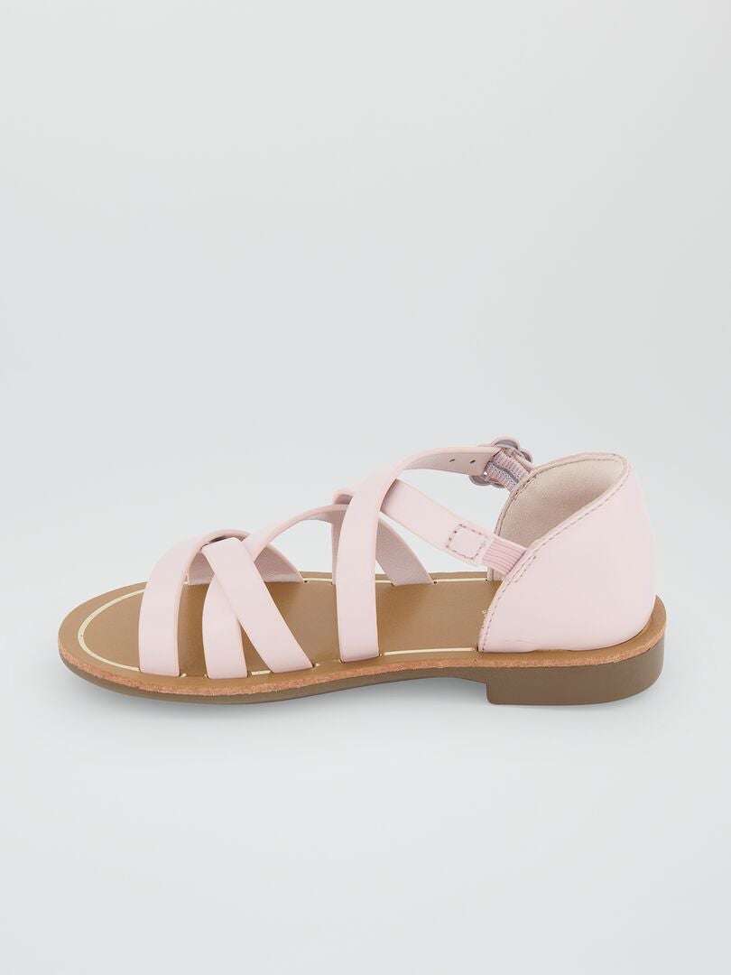 Sandales à brides Rose - Kiabi