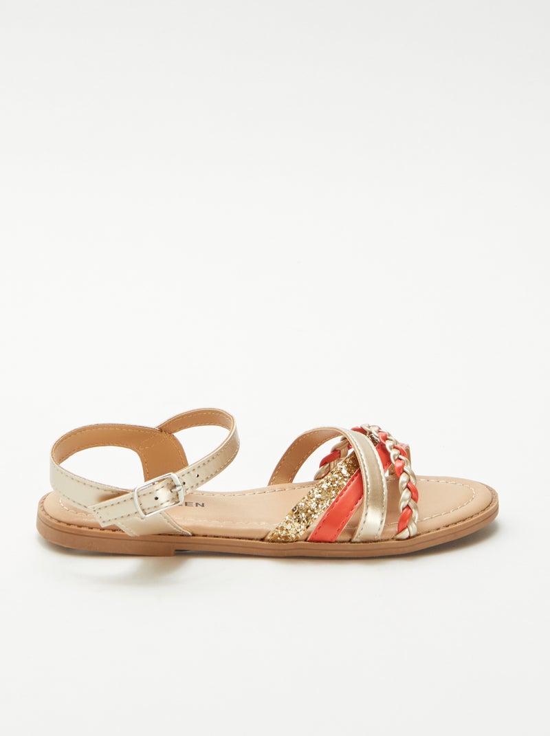 Sandales à brides Rose - Kiabi