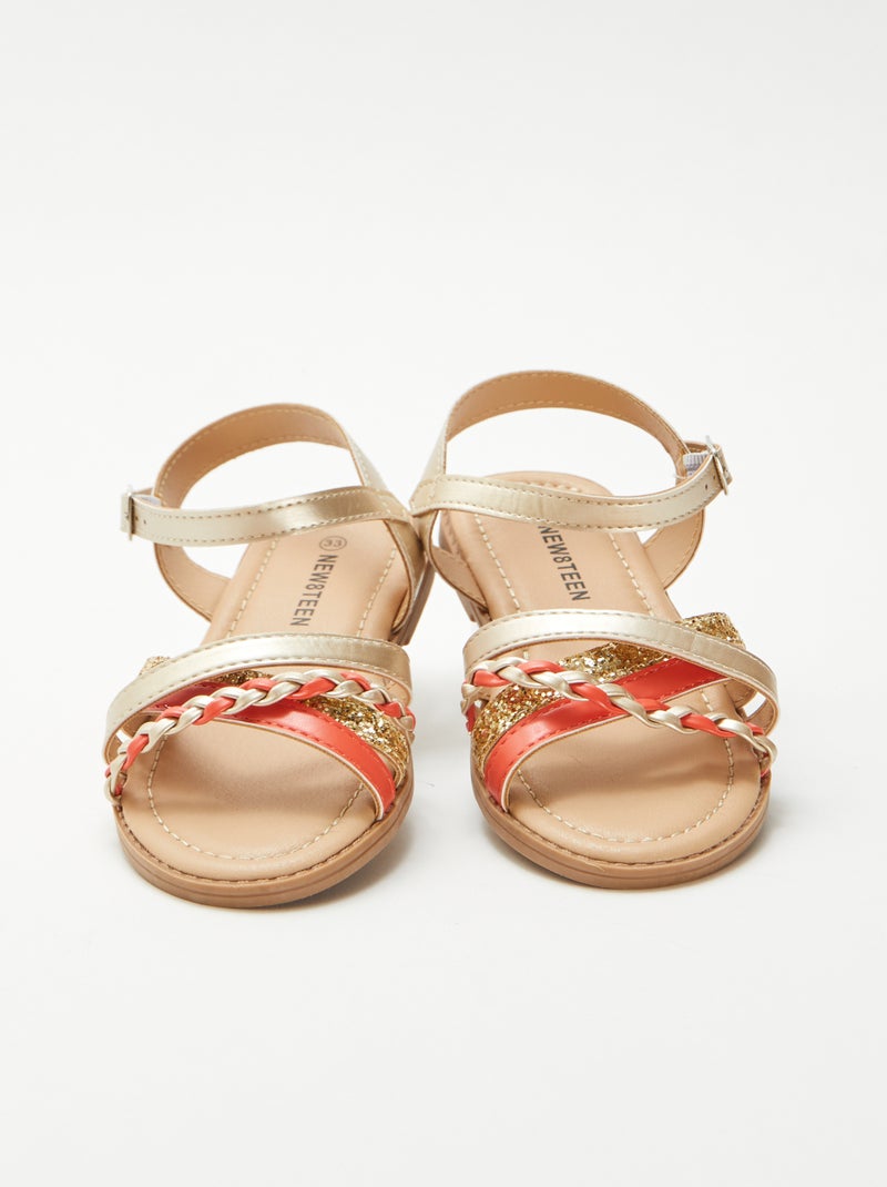 Sandales à brides Rose - Kiabi