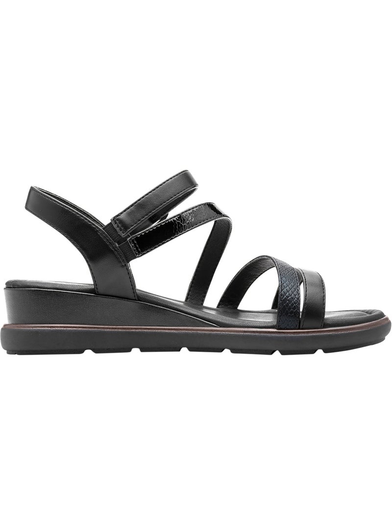 Sandales à Brides Tamaris Noir - Kiabi