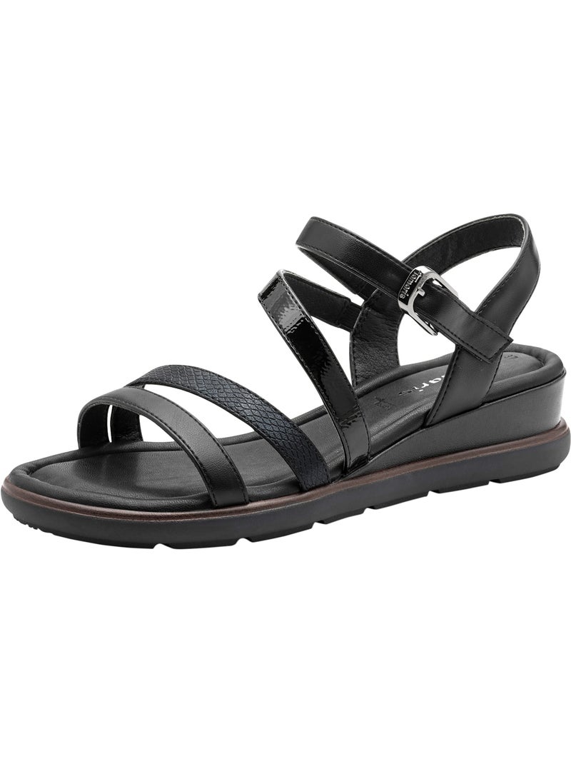 Sandales à Brides Tamaris Noir - Kiabi