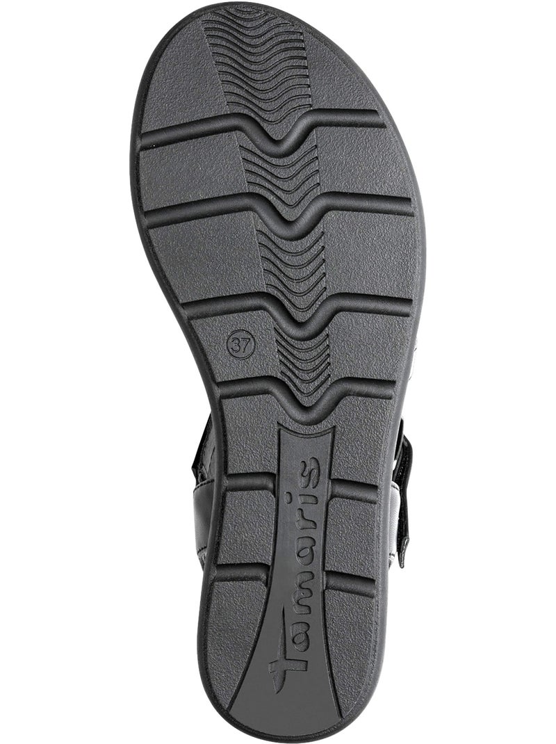 Sandales à Brides Tamaris Noir - Kiabi