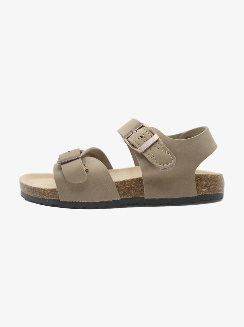 Sandales à brides Taupe - Kiabi