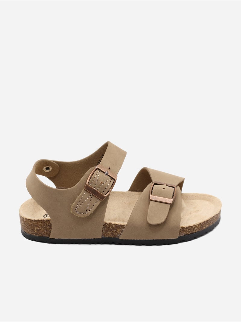 Sandales à brides Taupe - Kiabi