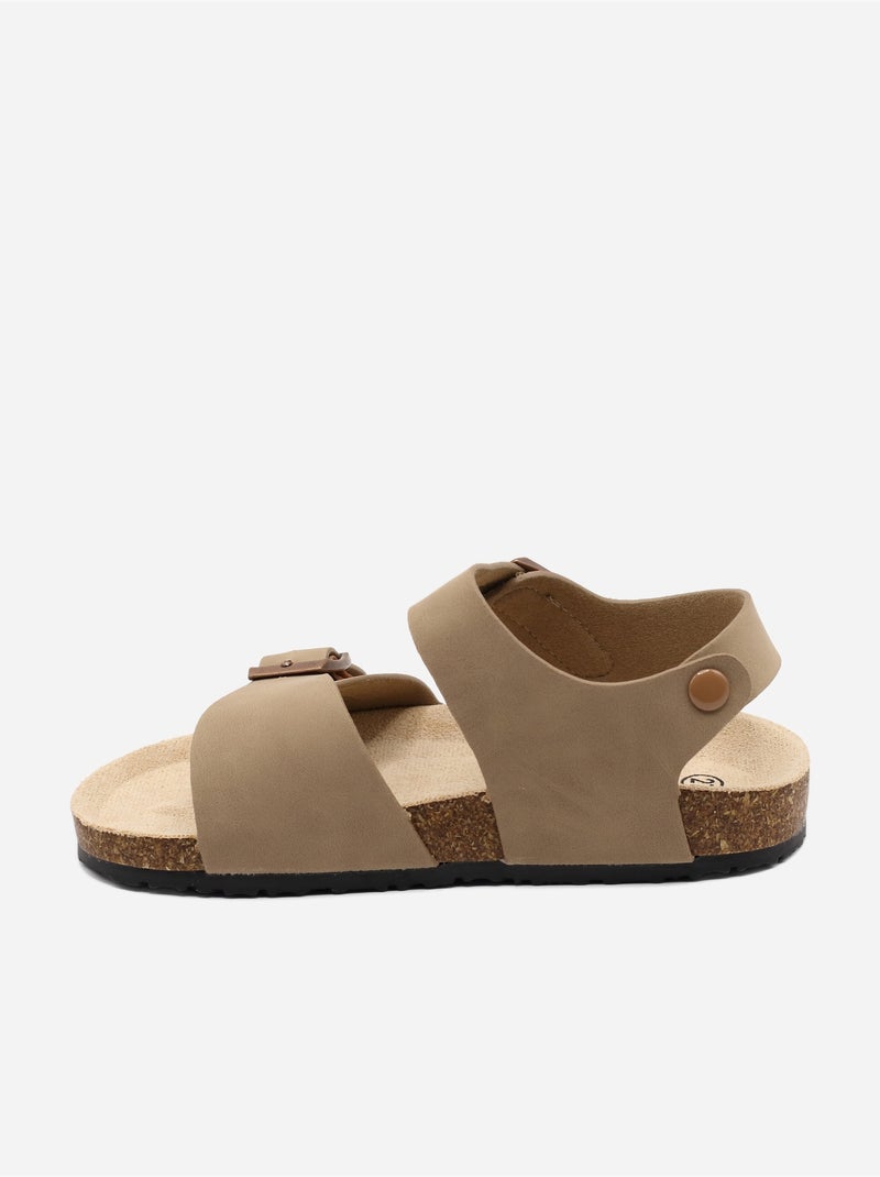 Sandales à brides Taupe - Kiabi