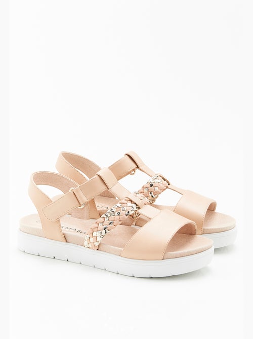 Sandales à brides tressées et lisses Amortyl - Damart - Kiabi