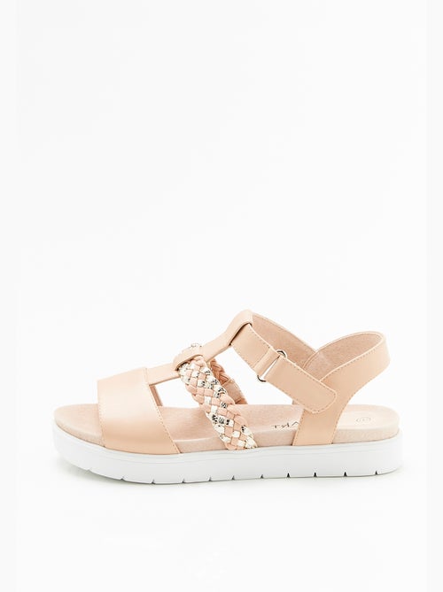 Sandales à brides tressées et lisses Amortyl - Damart - Kiabi