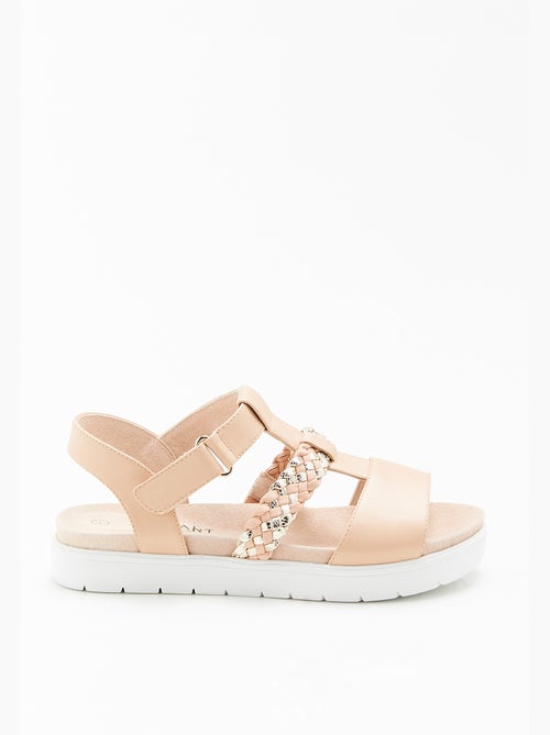 Sandales à brides tressées et lisses Amortyl - Damart - Kiabi