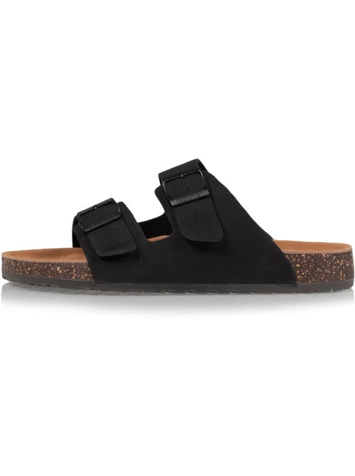 Sandales à brides ultra confortables, semelle intérieure cuir  isotoner - Kiabi