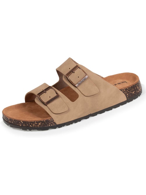 Sandales à brides ultra confortables, semelle intérieure cuir isotoner - Kiabi Sandales à brides ultra confortables, semelle intérieure cuir isotoner - Kiabi