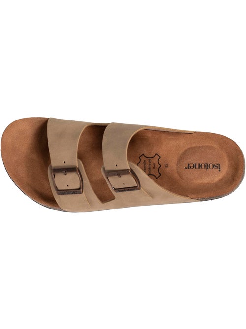 Sandales à brides ultra confortables, semelle intérieure cuir isotoner - Kiabi Sandales à brides ultra confortables, semelle intérieure cuir isotoner - Kiabi