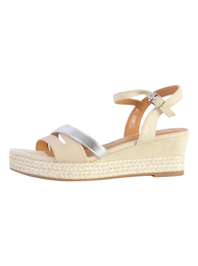 Sandales à Compensée The Divine Factory Beige - Kiabi