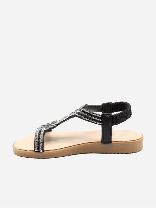 Sandales à détail strass - Doremi - Kiabi
