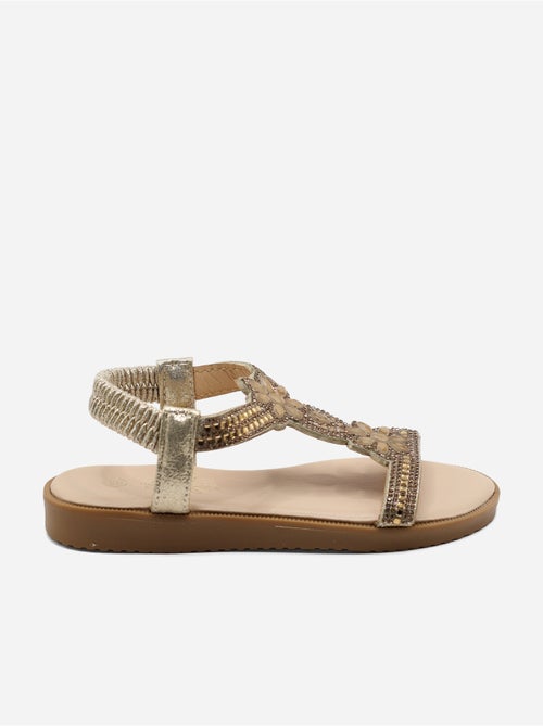 Sandales à détail strass - Kiabi