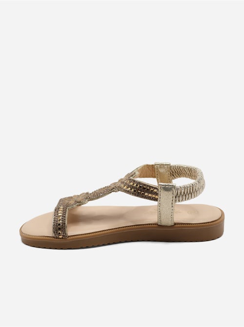 Sandales à détail strass - Kiabi