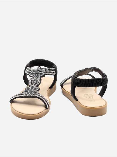 Sandales à détail strass - Kiabi