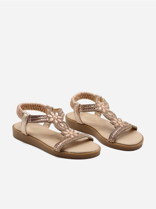 Sandales à détail strass - Kiabi