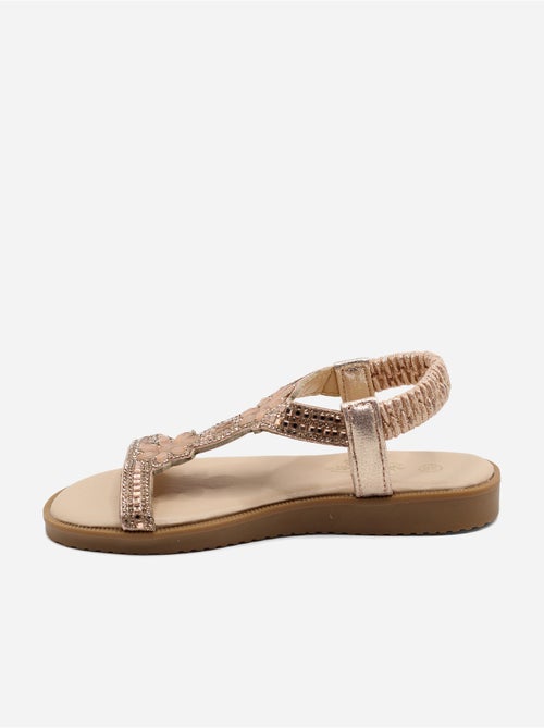 Sandales à détail strass - Kiabi