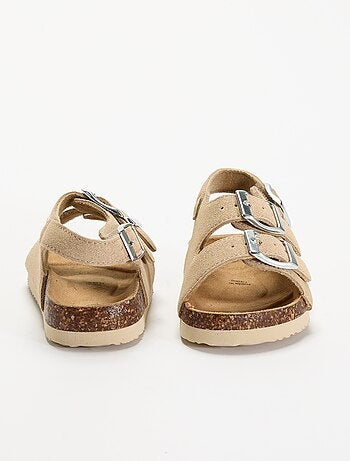 Sandales à double bride avec boucles