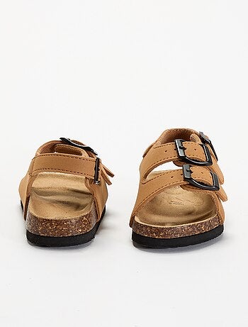 Sandales à double bride avec boucles