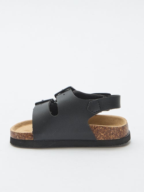 Sandales à double bride avec boucles - Kiabi