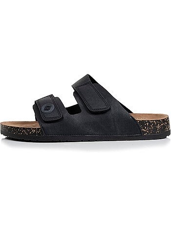 Sandales à doubles bride scratch, semelle intérieur patch talon ultra confortables isotoner