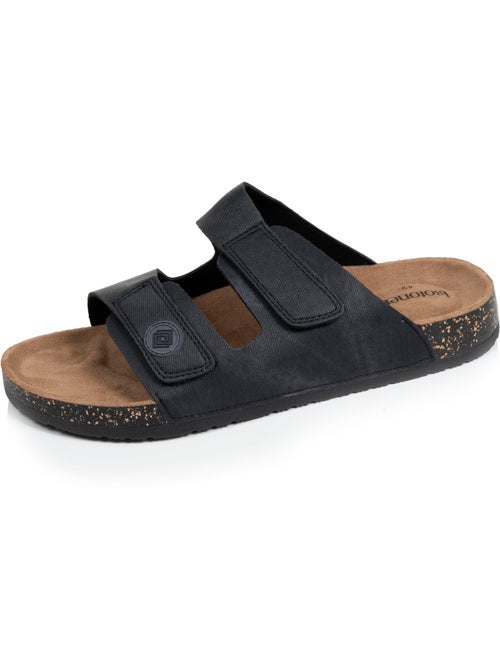 Sandales à doubles bride scratch, semelle intérieur patch talon ultra confortables  Isotoner - Kiabi
