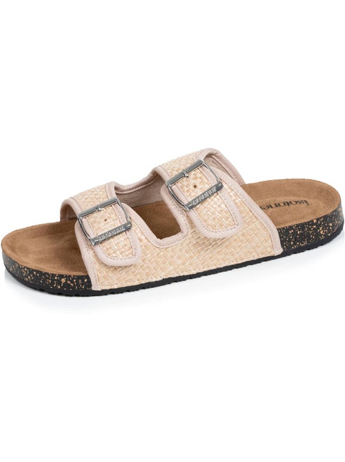 Sandales à doubles bride, semelle intérieur patch talon ultra confortables  Isotoner - Kiabi