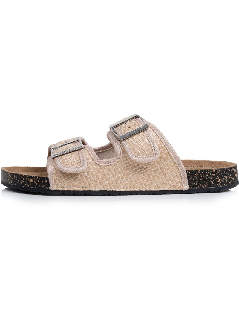 Sandales à doubles bride, semelle intérieur patch talon ultra confortables  Isotoner Beige - Kiabi