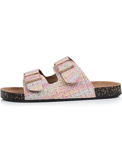 Sandales à doubles bride, semelle intérieur patch talon ultra confortables  Isotoner - Kiabi