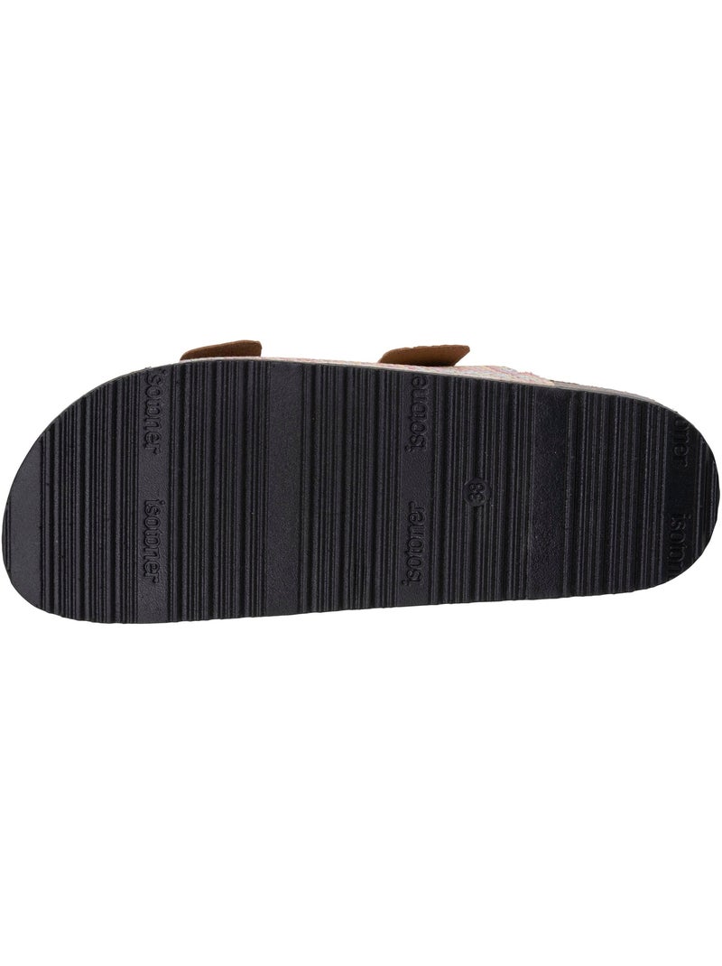 Sandales à doubles bride, semelle intérieur patch talon ultra confortables  Isotoner Multicolore - Kiabi